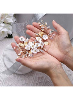 Silver Flower Bride Wedding Hair Vine Crystal Bridal Hair Piece Rhinestone Hair Accessories Leaf Hair Jewelry For Women And Girls(5.5Inches) (Bgold) - pzsku/ZC7B9D0EBD17B0C2E5A9FZ/45/_/1719065032/558e50e3-44f9-4b6c-a973-4372834289f6