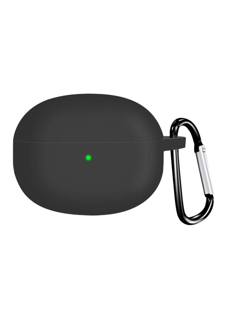 Buds 3T Pro Xiaomi  Silicone Protective Case Cover Mobile Charging Case with Anti-lost Climbing Ring Keychain (Black) 