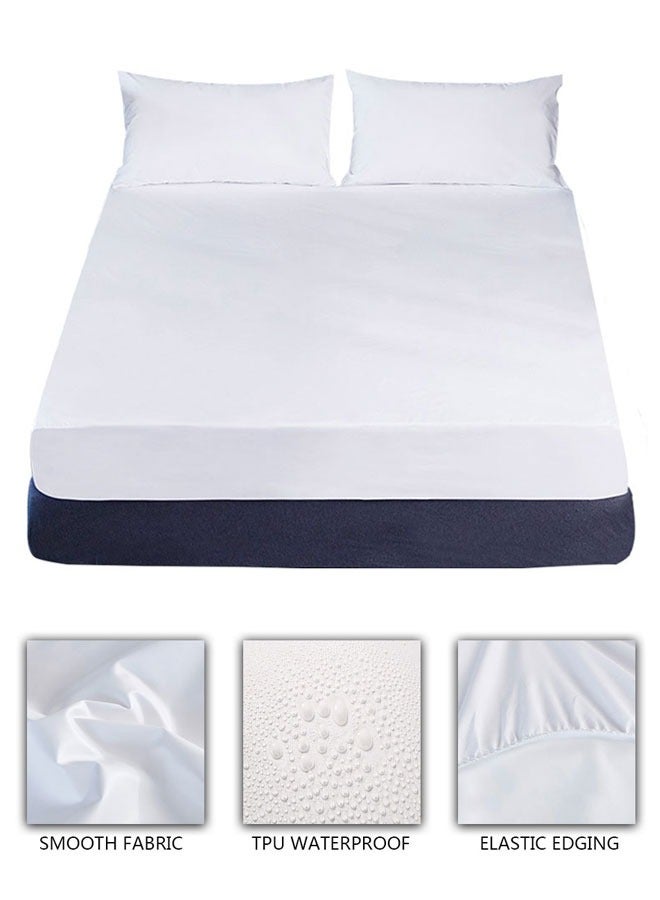 HAWAWA Twin Mattress Protector, Premium 100% Waterproof Mattress Cover, Noiseless Breathable Soft, Fitted Deep Pocket 5-26cm Bed Cover, Vinyl Free 120X200+30cm - Image 4