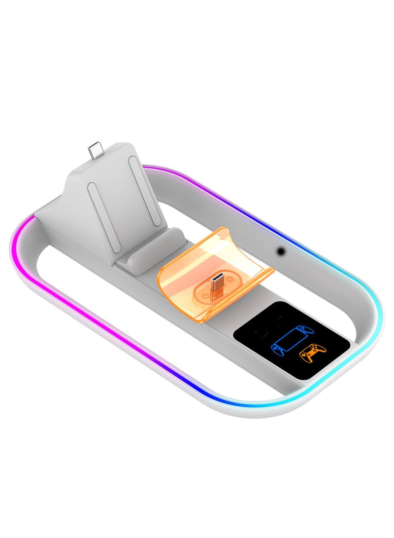 رصيف الشحن للاشغل عن بعد بوابة بلاي ستيشن وحدة تحكم PS5 مع ضوء RGB - Image 1