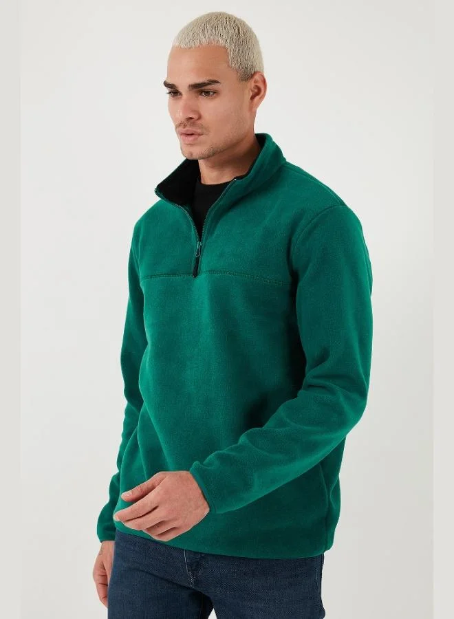 Buratti  Buratti Regular Fit Anti-Pilling Non-Pilling Standing Collar Thick Winter Raised Polar Fleece Men's POLAR 5896700 for Men | Best Price UAE
