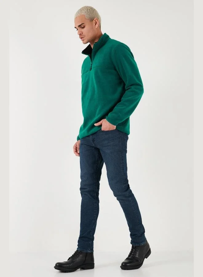 Buratti  Buratti Regular Fit Anti-Pilling Non-Pilling Standing Collar Thick Winter Raised Polar Fleece Men's POLAR 5896700 for Men | Best Price UAE