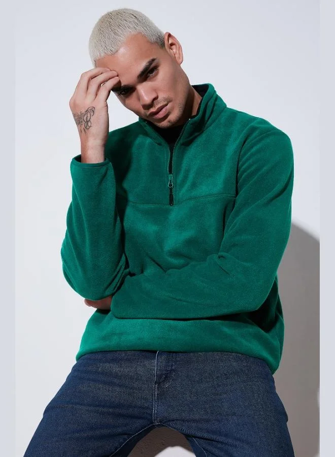 Buratti  Buratti Regular Fit Anti-Pilling Non-Pilling Standing Collar Thick Winter Raised Polar Fleece Men's POLAR 5896700 for Men | Best Price UAE