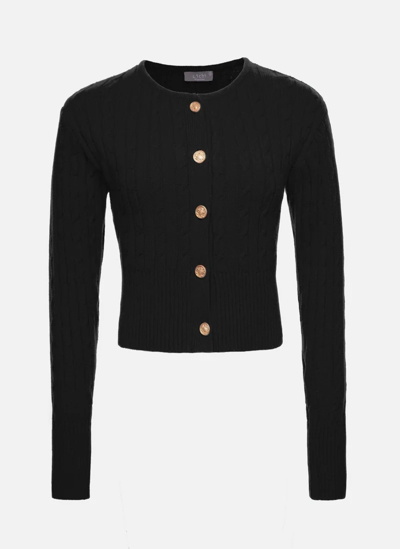 ليتشي سترة كارديغان قصيرة