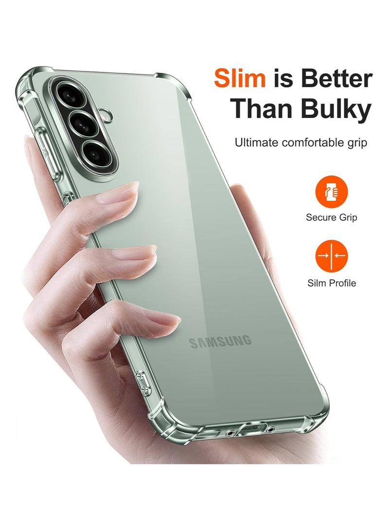 أكاليكس جراب شفاف لهاتف Samsung Galaxy A17 [مقاوم للصدمات ونحيف] غطاء خلفي صلب شفاف مع حماية عالية الجودة | شفاف - Image 3