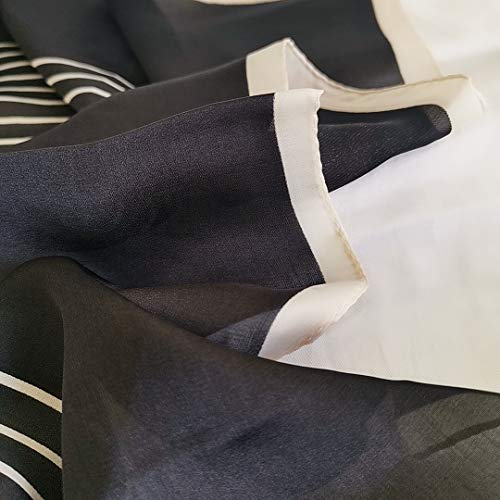 FONYVE Silk Feeling Scarf Medium Square Satin Head Wrap for Women 27.5 inches - Image 2