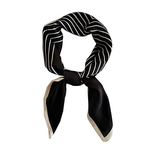FONYVE Silk Feeling Scarf Medium Square Satin Head Wrap for Women 27.5 inches - Image 1