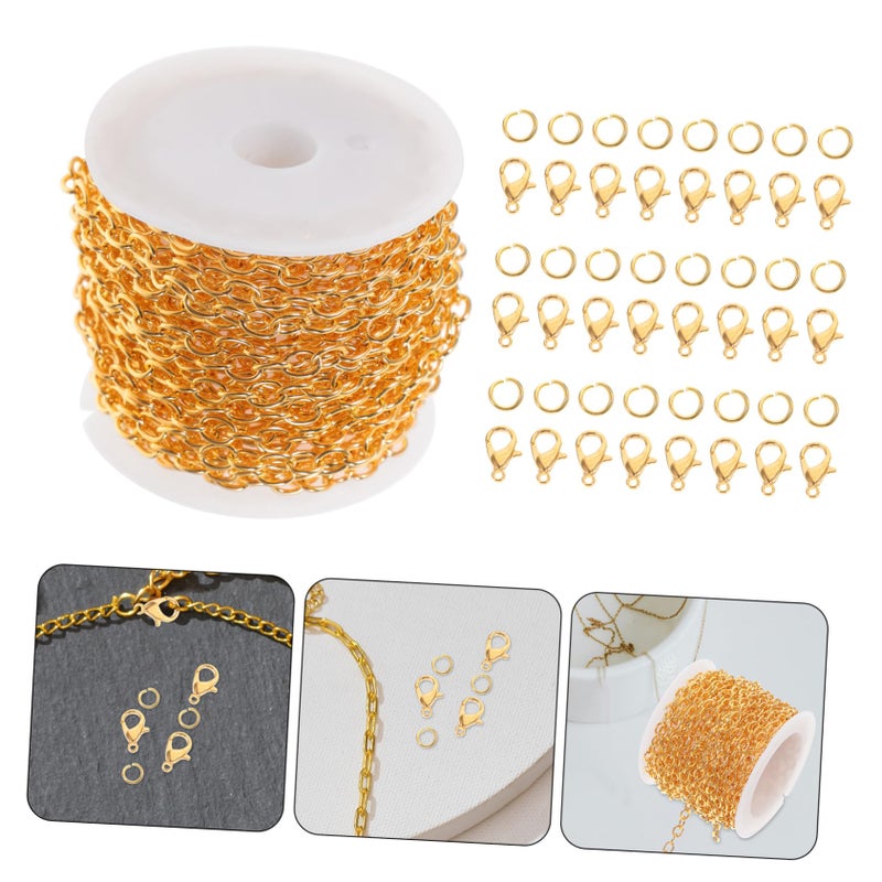 2 Sets Jewelry Chain Lobster Clasps Jump Rings For DIY Jewelry Making - Image 4