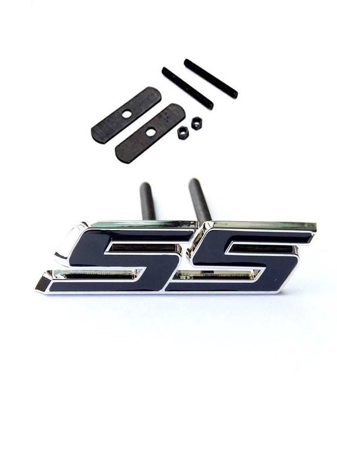 Yoaoo 1x OEM Grille Ss Emblem Badge 3D Compatible with Zl1 1LE Series Front Chrome Black - Image 2