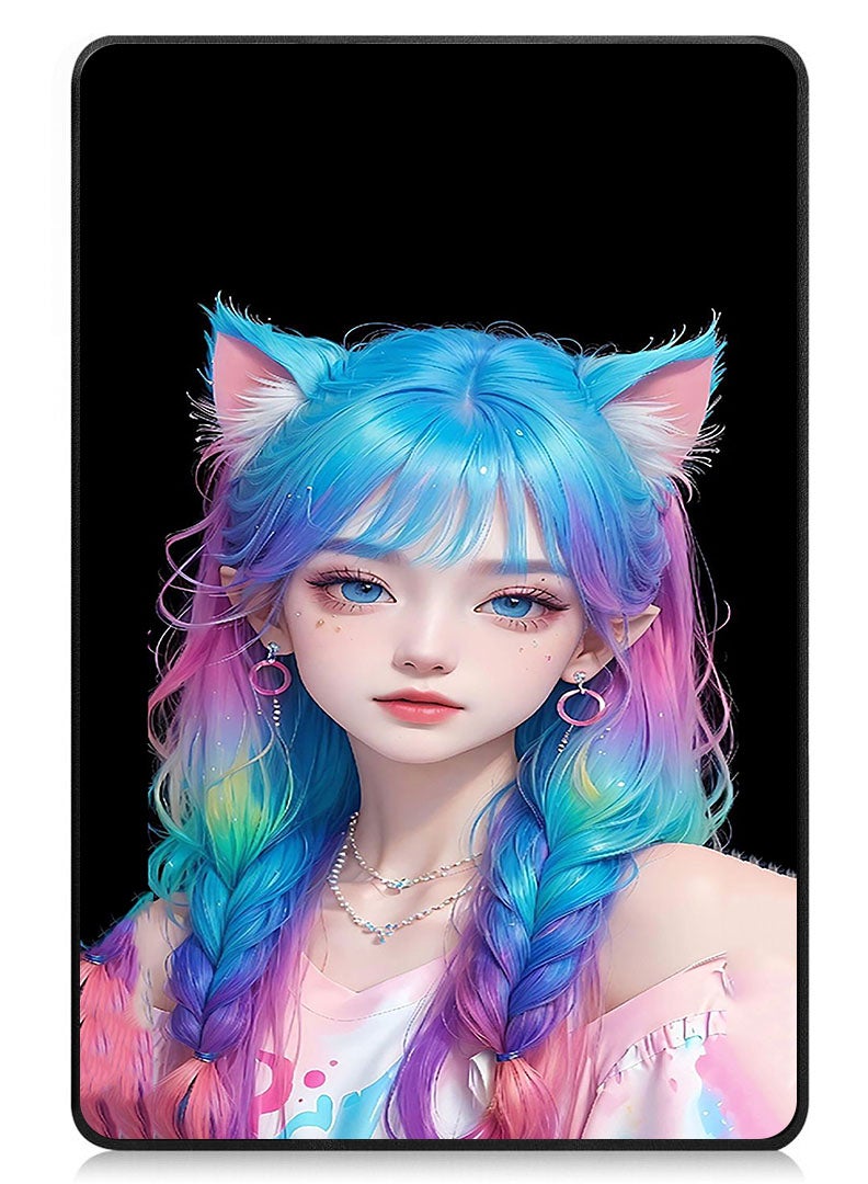Theodor Protective Flip Case For Lenovo Tab M8 (4th Gen) - 2023 With Trifold Stand Auto Wake Sleep Shockproof Cover Girl 1 - Image 1