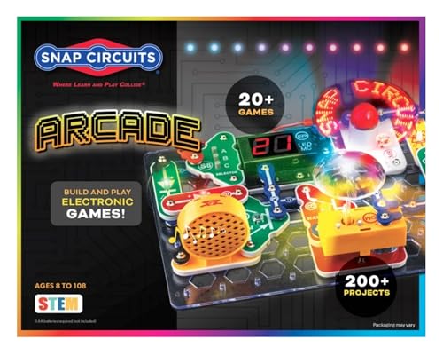 Snap Circuits “Arcade”, Electronics Exploration Kit, Stem Activities for Ages 8+, Full Color Project Manual (SCA-200) - Image 1