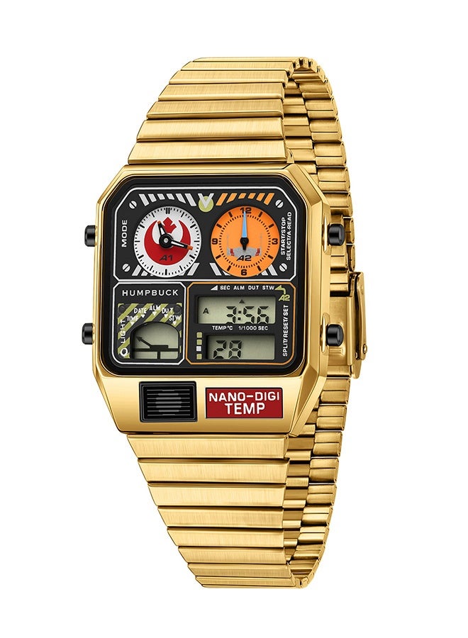 HUMPBUCK Men's Watches Sport Watch with 1/1000 Second Chronograph LED Light Classic Design Dual Time Wristwatch - Image 1