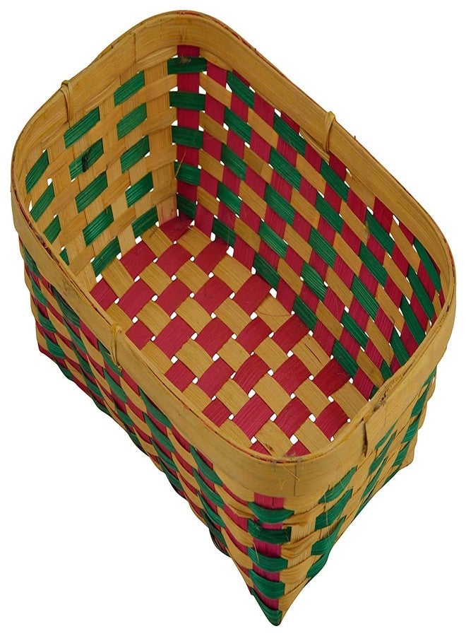 HM SERVICES Bamboo Storage Basket (Brown, Pack of 2) - Image 2