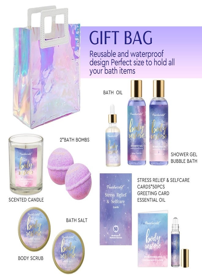 PEARLWORLD Spa Gift Set for Women, Gift Box for Women, Bath and Body Lotion Gift Basket for Teen Girls, 12 Piece Home Spa Set - Image 2