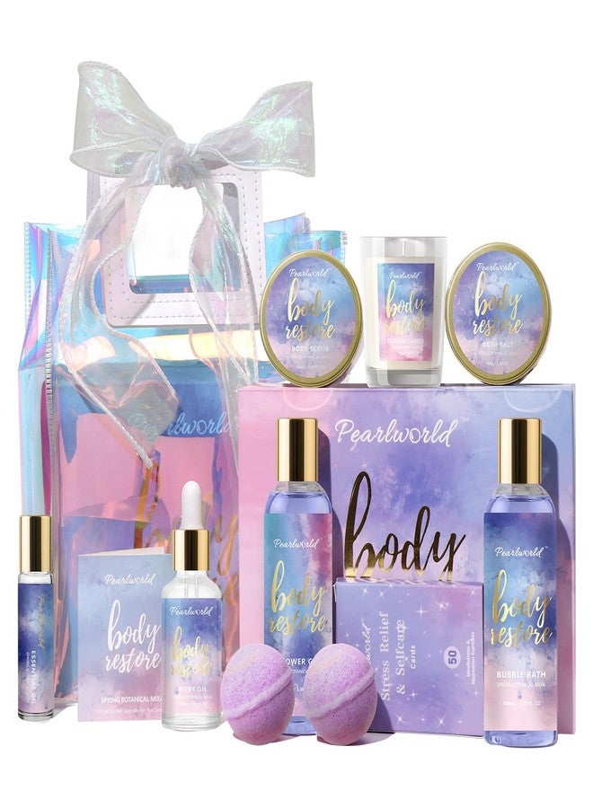 PEARLWORLD Spa Gift Set for Women, Gift Box for Women, Bath and Body Lotion Gift Basket for Teen Girls, 12 Piece Home Spa Set - Image 1