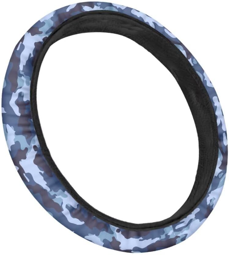 Car Steering Wheel Cover for Women and Men,Non-Slip Breathable Steering Wheel,Universal 14.5"-15" Fit for Cars and SUVs(Blue and Navy) - Image 3