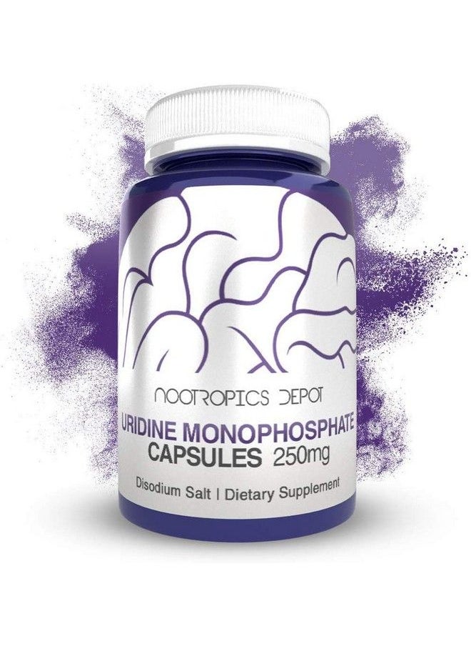 Nootropics Depot - Uridine Monophosphate Capsules ; Disodium Salt (60 Count) Cognitive Enhancer* ; Nootropic ; Choline Precursor - Image 1