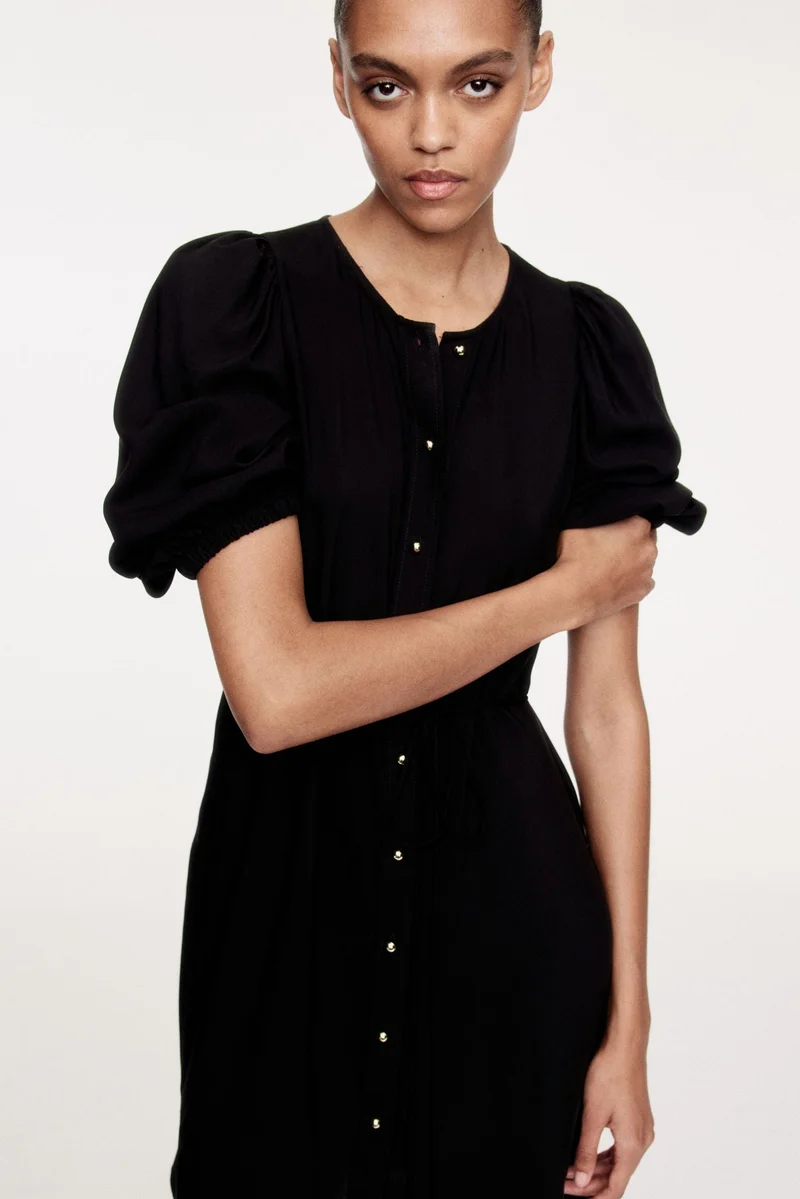 H&M Puff-sleeved dress