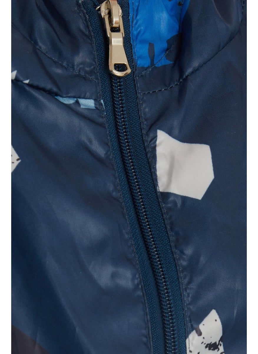 Breeze GİRLS & BOYS Boy's Raincoat Dinosaur Patterned 1-5 Years, Dark Blue  - Image 4