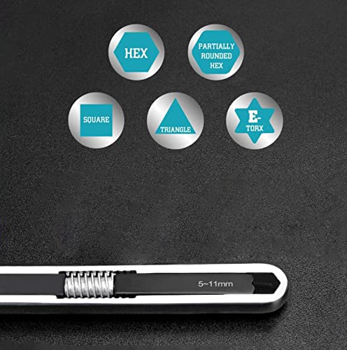 Abhsant adjustable wrench linkage wrench multifunction auto repair tool1116mm511mm Metric SAEDualHead Open Ended Wrench for Universal Repair - Image 3