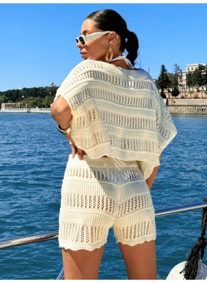 Ginger Crochet Top & Short Beach Coord Set