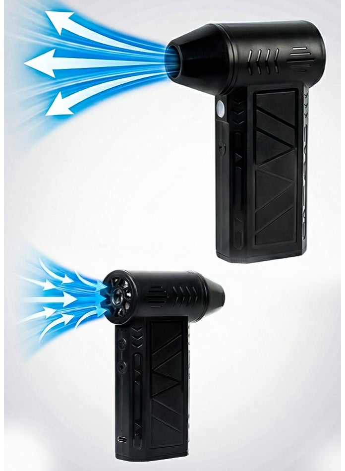 CLEAR TONE Electric Air Duster 130000 RPM Mini Jet Fan Cordless Rechargeable Air Blower with LED Light and 3 Speed Modes for Car Drying and PC Cleaning Brushless Motor - Image 1