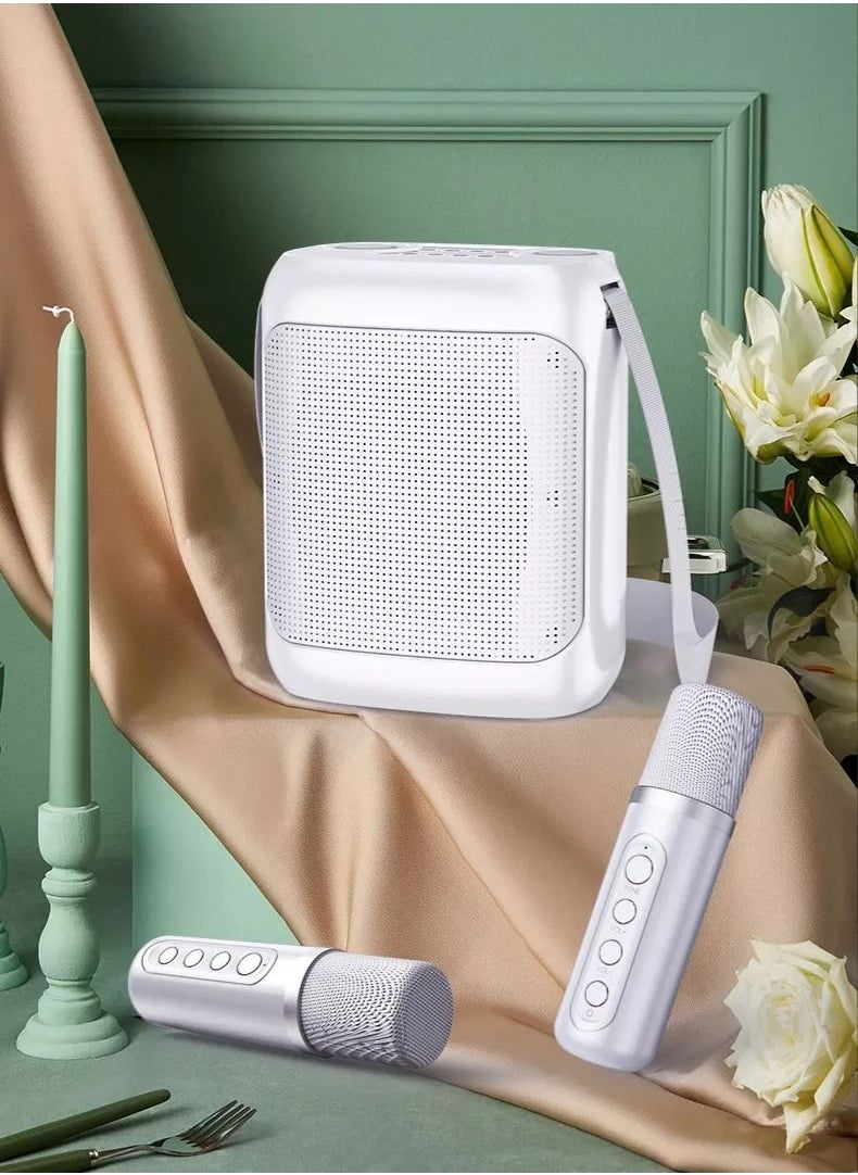 SU.YOSD - Outdoor Karaoke Straps Speaker with Dual UHF Wireless Bluetooth Mic Speaker with Microphone - Image 1