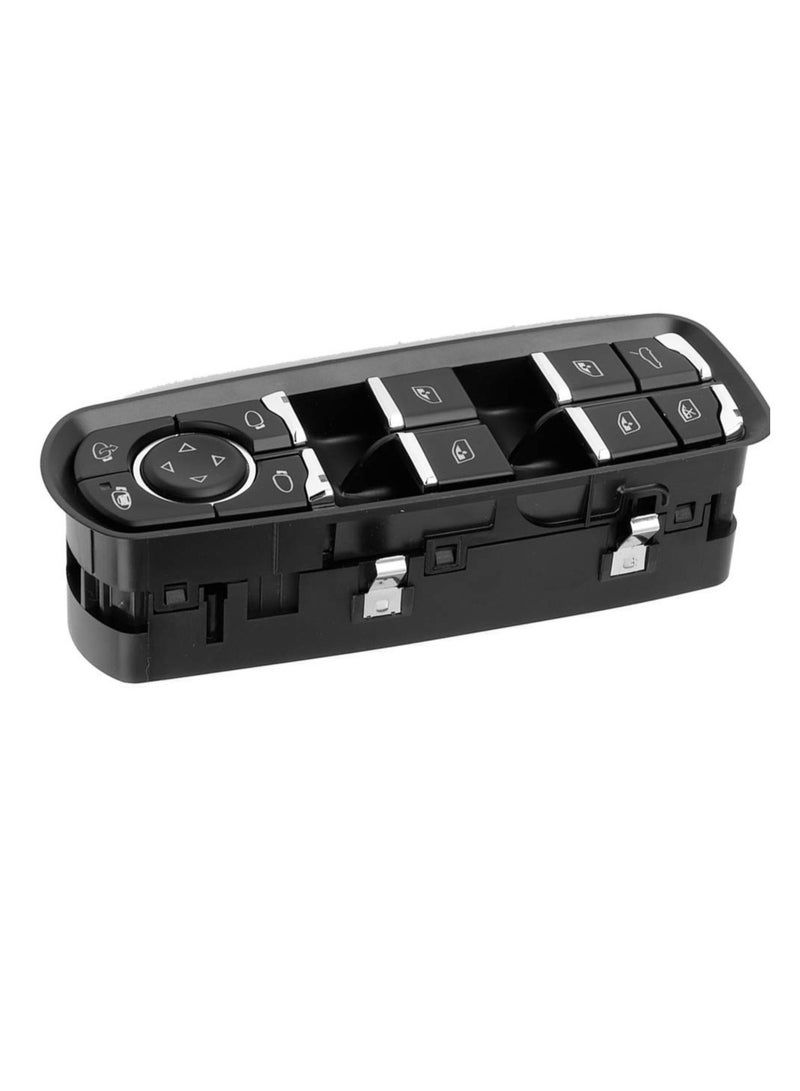 Generic Driver Front Power Window Master Power Window Side Window Control Switch Master Power Window Switch Fit for Porsche Cayenne 2011-2016 Black Color  - Image 1