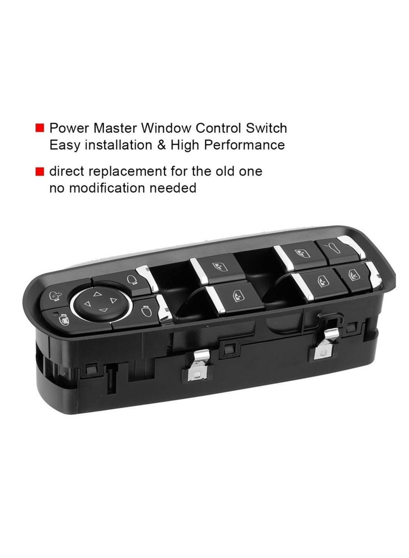 Generic Driver Front Power Window Master Power Window Side Window Control Switch Master Power Window Switch Fit for Porsche Cayenne 2011-2016 Black Color  - Image 2