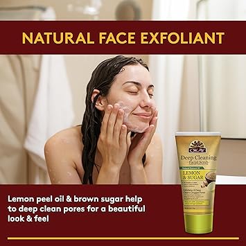 OKAY Pure Naturals Lemon Sugar Facial Scrub 6 Ounce 017 kg - Image 2
