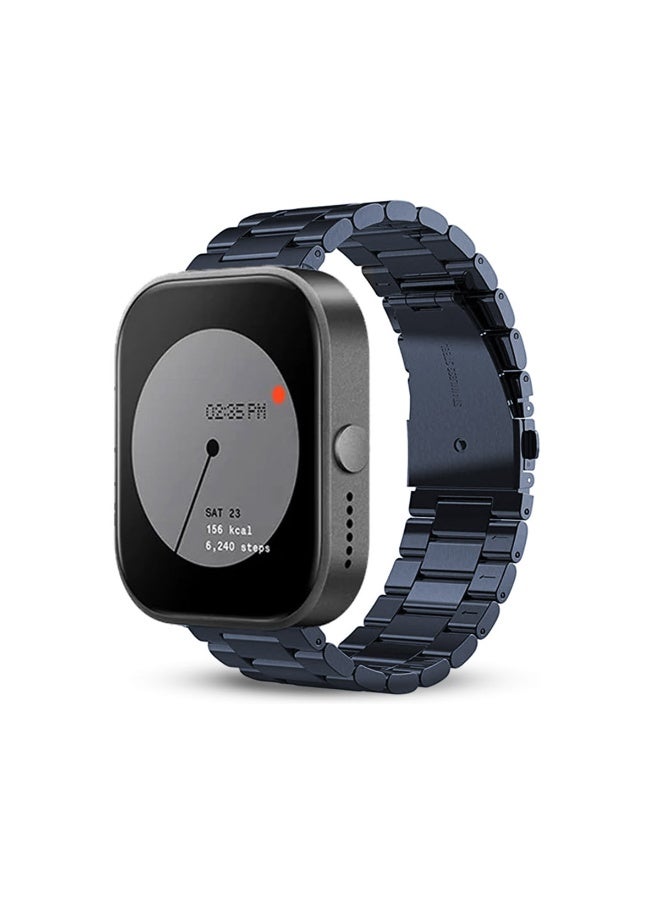 O Ozone (Pack of 2) O Ozone Metal Band Compatible with CMF by Nothing Watch Pro/Watch Pro 2 Watchband Bracelet, Stainless Steel Replacement Bracelet Wristband Wrist Strap Smart Watch Accessories for Men- Blue/Grey - Image 5