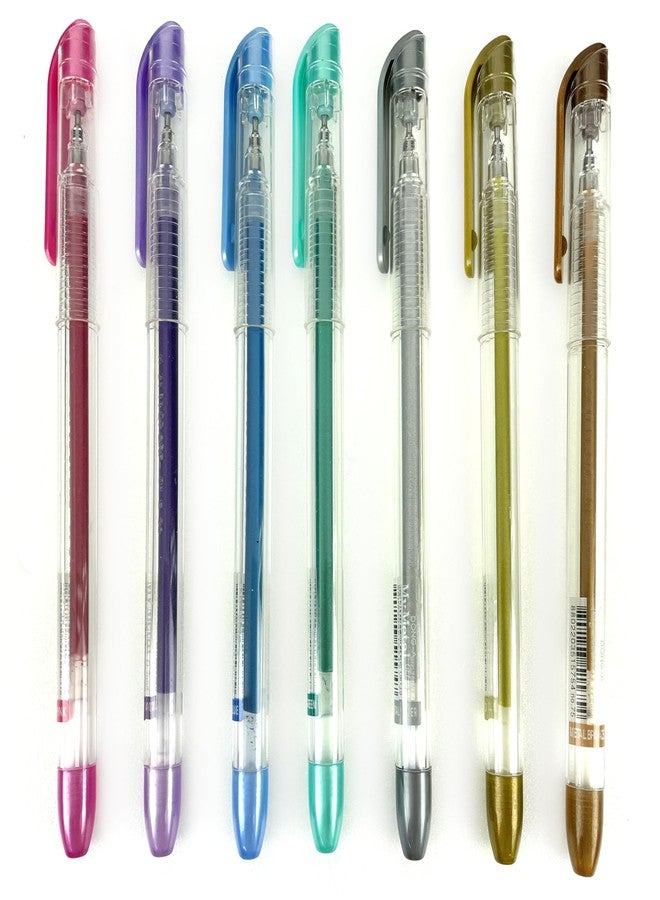 Dong-A Metalic Gel Pen 7 Pc Set For Dark & Light Papers - Image 2