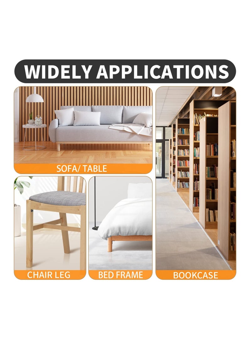 18 Pcs L Bracket Small Shelf Bracket, Heavy Duty L Brackets for Shelves, Premium Corner Bracket Angle Bracket, Black Metal Corner Brace for Wood Furniture Cabinet +108 Screws - Image 3