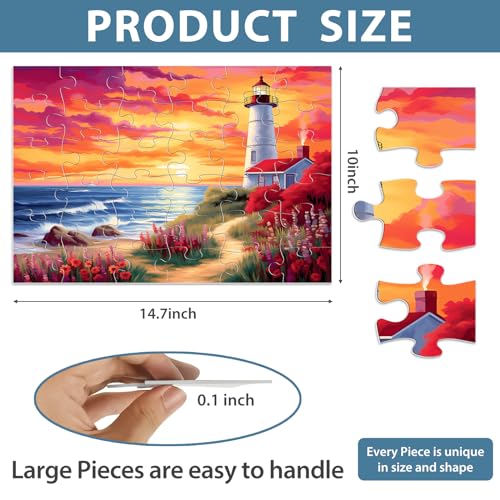 Biarek 6 Pack 36 Piece Large Jigsaw Puzzle for Seniors Puzzles Dementia Alzheimers Products and Activities for Elderly Adults Alzheimers Puzzles Easy Memory Games Gift for Seniors Patients in Nursing Home - Image 5