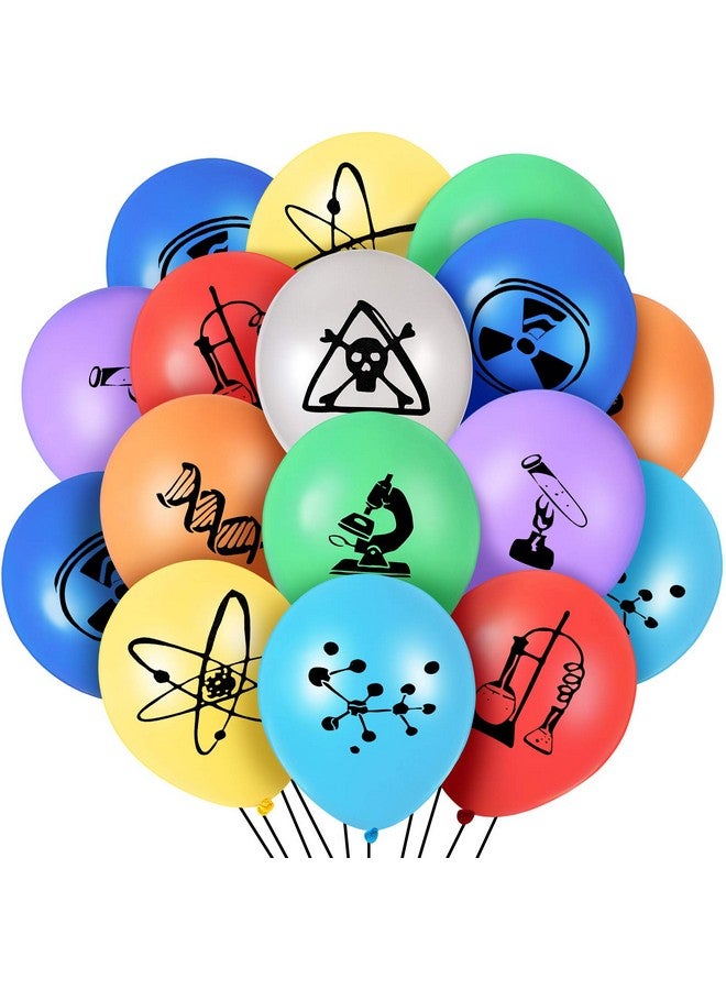 Gejoy 40 Pieces Science Party Balloons Decorations Science Latex Balloons Birthday Party Decorations for Scientist Lab Holiday Laboratory Supplies Decor - Image 1