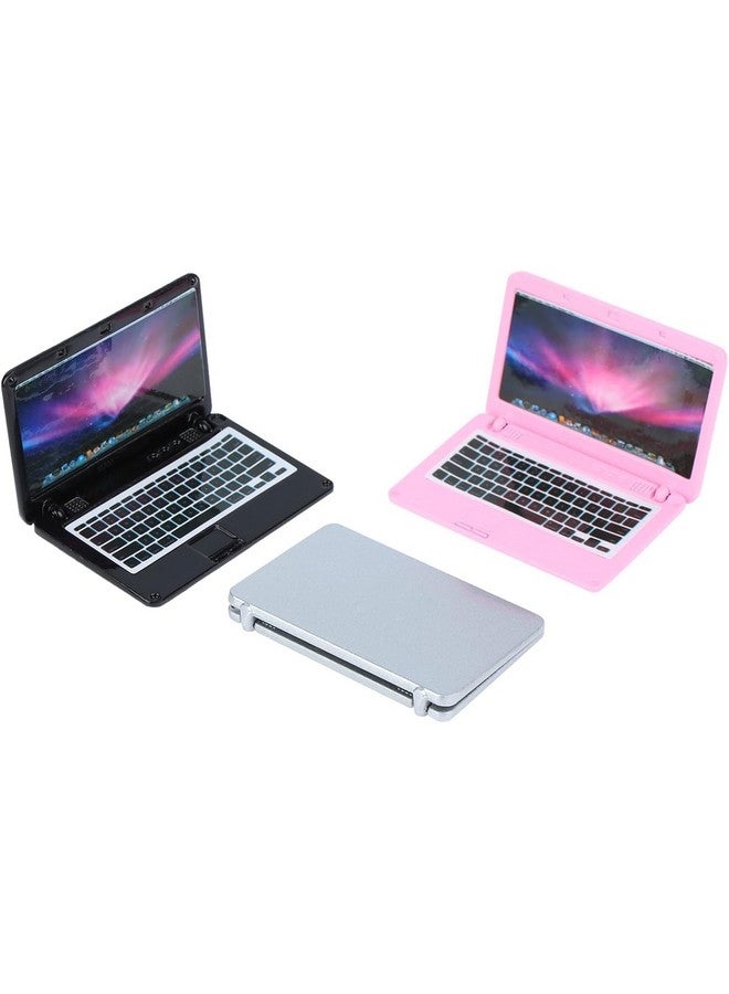 Haomian 3 Pcs Coforful 1:12 Mini Laptop Set Dollhouse Mini Laptop Scene Miniatures Computer Simulation Notebook Lap Dolls House Furniture Doll Accessories  - Image 1