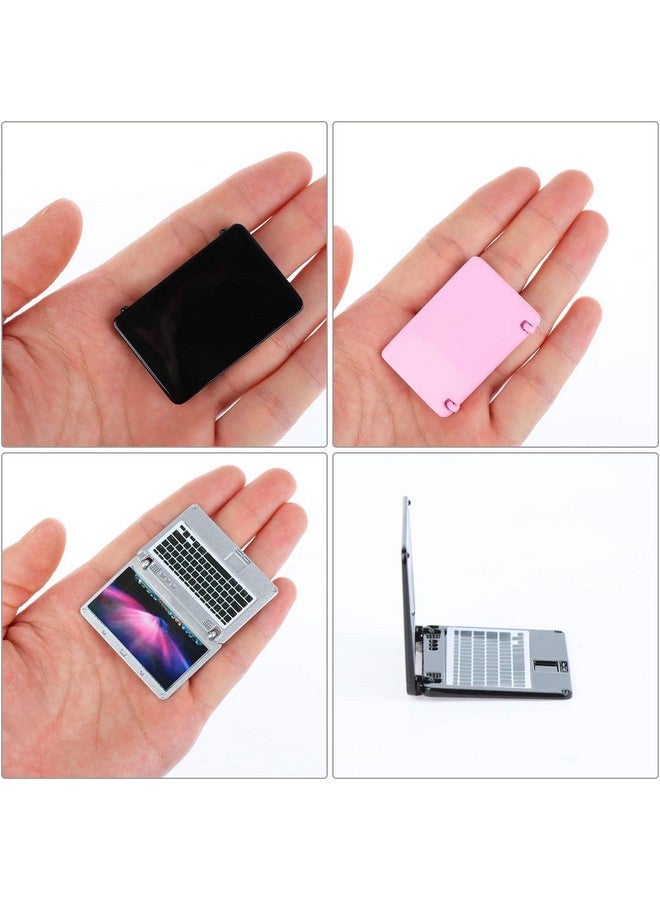 Haomian 3 Pcs Coforful 1:12 Mini Laptop Set Dollhouse Mini Laptop Scene Miniatures Computer Simulation Notebook Lap Dolls House Furniture Doll Accessories  - Image 2