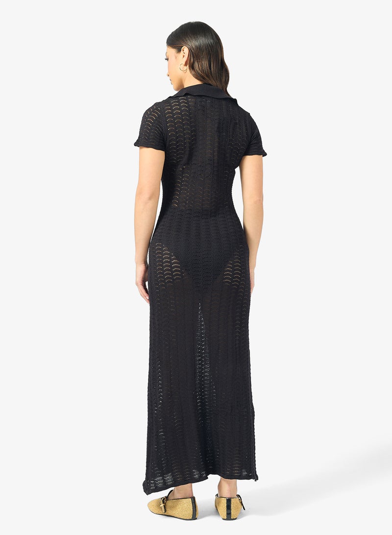 جينجر فستان شاطئ طويل كروشيه - Image 2