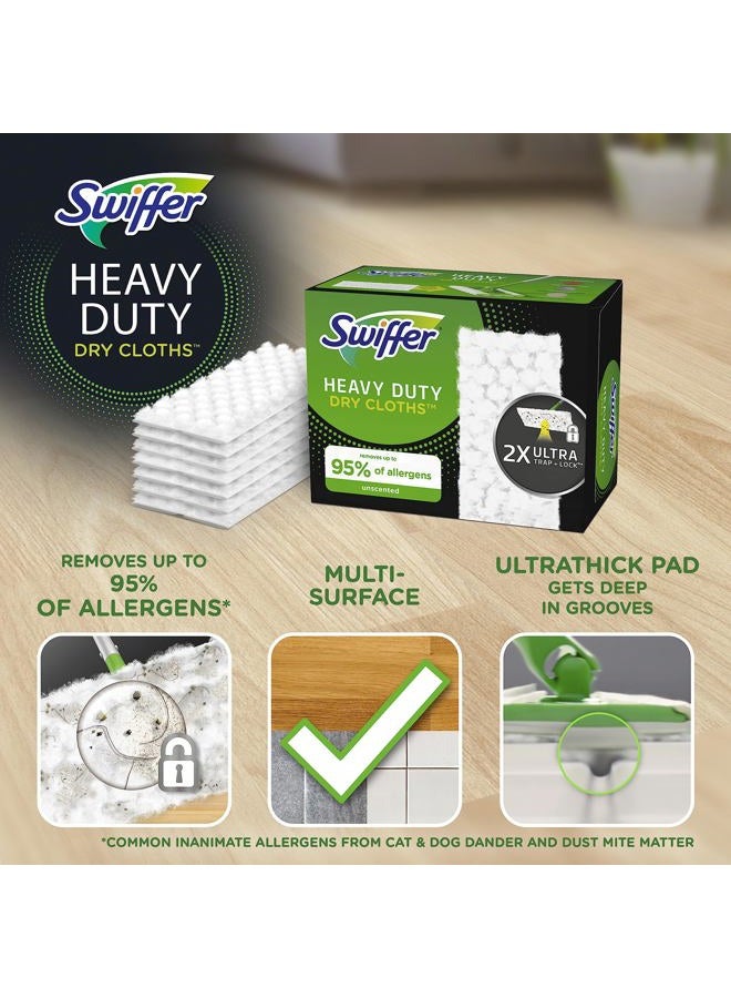 Swiffer Sweeper Heavy Duty Dry Multi-Surface Cloth Refills for Floor Sweeping and Cleaning, Unscented, 32 Count - Image 2