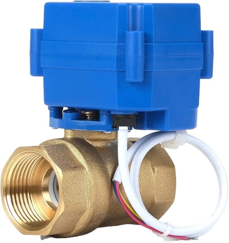 DN15 Brass Electric Ball Valve Motorized Two Way Water Valve AC DC 9 24V CR01 - Image 1