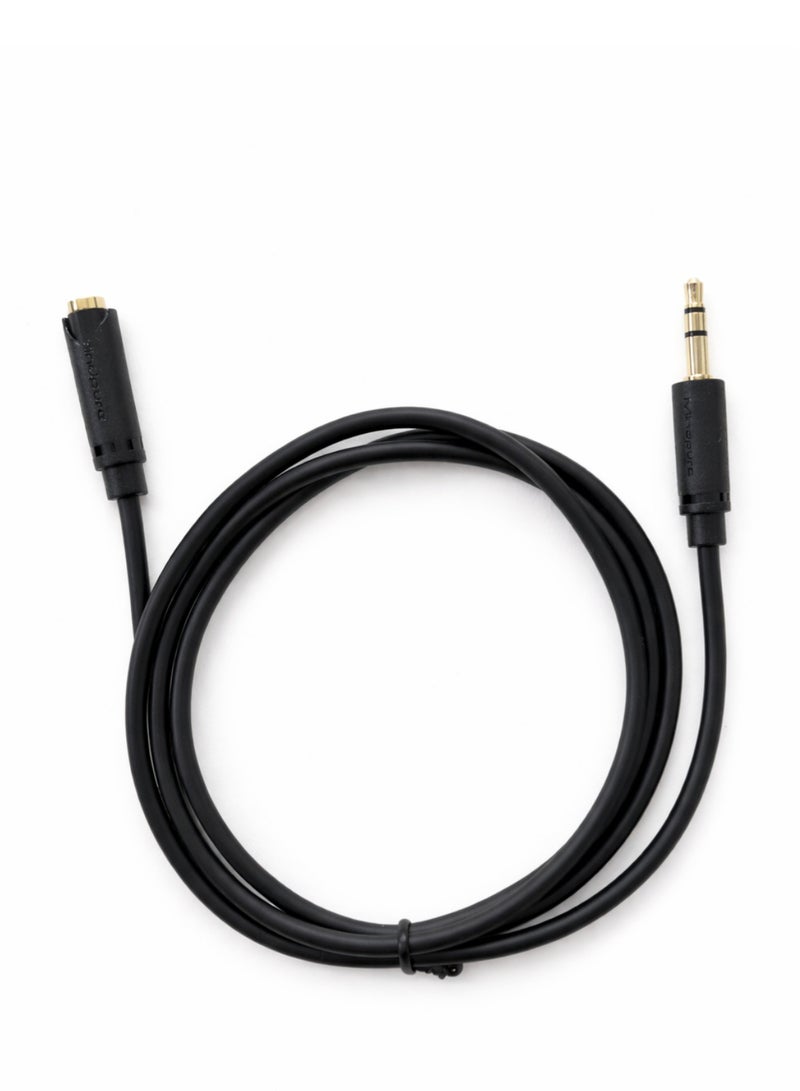مينديبوريت كابل تمديد سماعة الرأس Mindpure بطول 1 متر، كابل تمديد صوت 3.5 ملم (3.5mm Extension Audio)، محول Aux ذكر إلى أنثى، وصلة تطويل ستيريو Hi-Fi للسماعات والجوال والتابلت (أسود) - Image 2