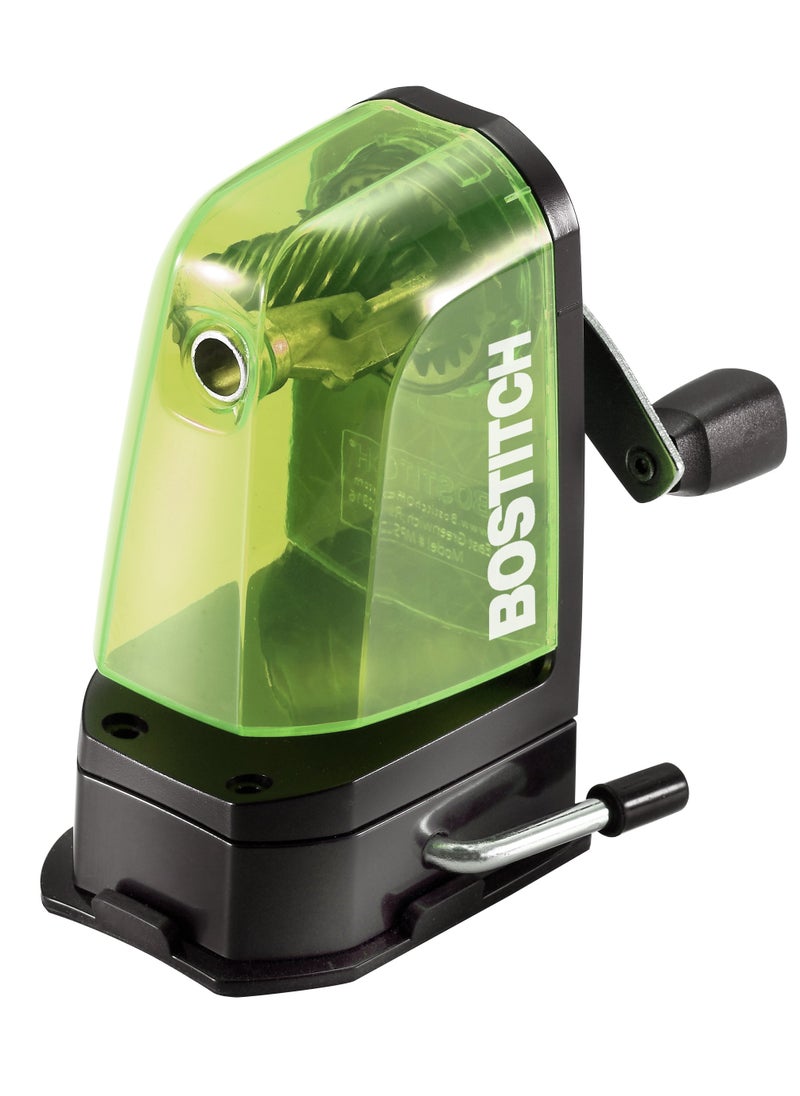 Bostitch Bostitch Office Multi-Mount Manual Pencil Sharpener, Vacuum Mount or Screw Mount, Green (MPS2-GRN) (MPS2-Green) 