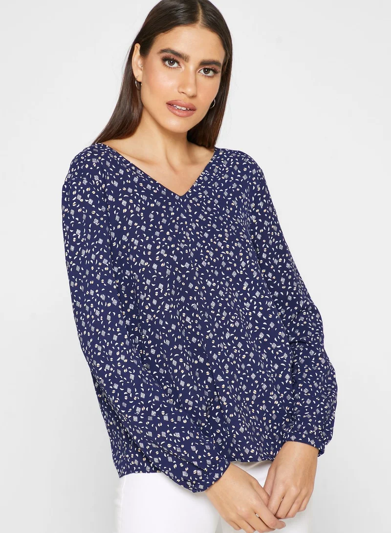 ONLY V-Neck Printed Top