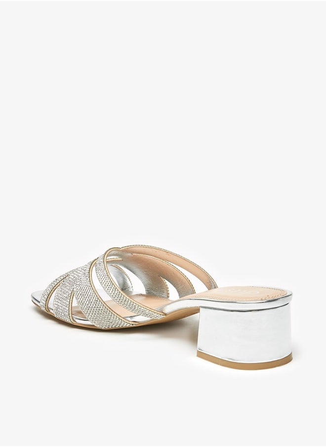 Celeste - Women'S Embellished Slip-On Sandals With Block Heels - Image 1