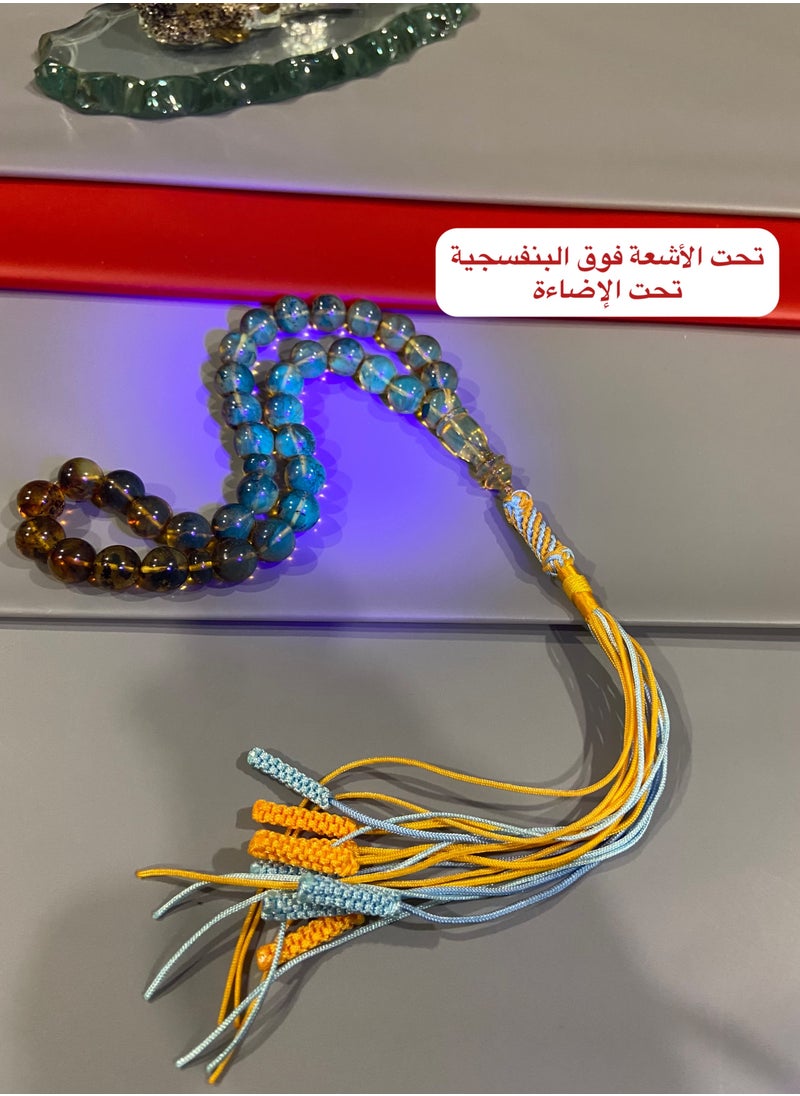 بيرسونال تاتش - سبحة رجالية من الكهرمان الطبيعي البلطيقي الحُر عدد الخرز 33 ومقاس الخرز 12.5mm - Image 1