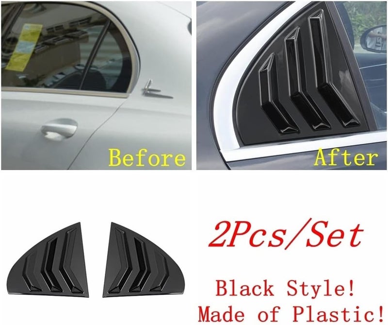 QASULER Car Rear Window Shutter Louver Vent Panel Cover Trim - Image 4