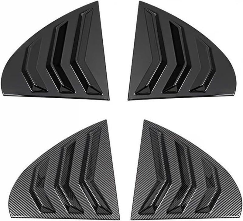 QASULER Car Rear Window Shutter Louver Vent Panel Cover Trim - Image 2