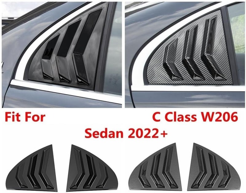 QASULER Car Rear Window Shutter Louver Vent Panel Cover Trim - Image 5