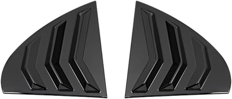 QASULER Car Rear Window Shutter Louver Vent Panel Cover Trim - Image 1