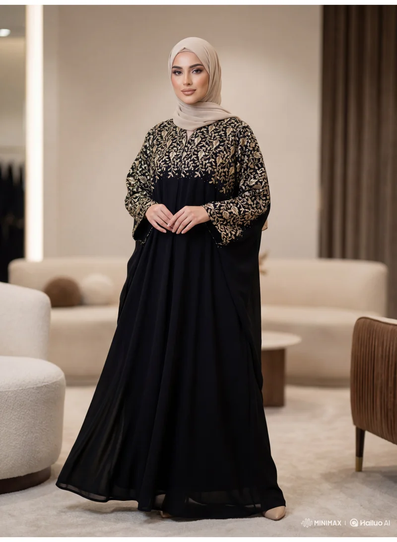 أميا عباءة كشميرية مطرزة بتطريز كثيف
